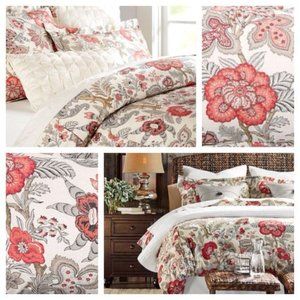 Pottery Barn Allegra Palampore Queen Duvet Set